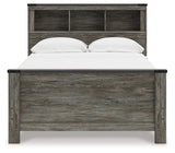 Frandern Gray Full Bookcase Panel Bed by Ashley at Eve Furniture