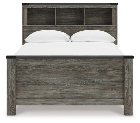 Frandern Gray Full Bookcase Panel Bed by Ashley at Eve Furniture