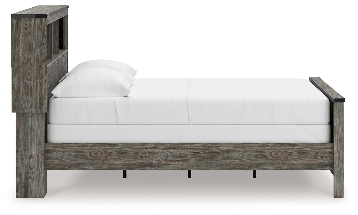 Frandern Gray Full Bookcase Panel Bed by Ashley at Eve Furniture