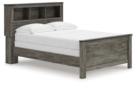 Frandern Gray Full Bookcase Panel Bed by Ashley at Eve Furniture
