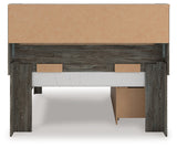 Frandern Gray Full Bookcase Storage Platform Bed with 2 Drawers by Ashley at Eve Furniture