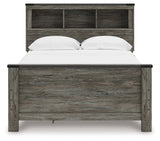 Frandern Gray Full Bookcase Storage Platform Bed with 2 Drawers by Ashley at Eve Furniture