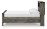 Frandern Gray Full Bookcase Storage Platform Bed with 2 Drawers by Ashley at Eve Furniture