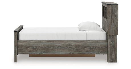 Frandern Gray Twin Bookcase Storage Platform Bed with 2 Drawers by Ashley at Eve Furniture
