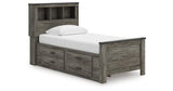 Frandern Gray Twin Bookcase Storage Platform Bed with 2 Drawers by Ashley at Eve Furniture