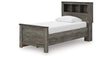 Frandern Gray Twin Bookcase Storage Platform Bed with 2 Drawers by Ashley at Eve Furniture