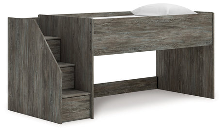 Frandern Gray Twin Loft Bed by Ashley at Eve Furniture
