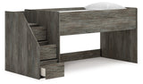 Frandern Gray Twin Loft Bed by Ashley at Eve Furniture