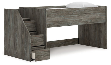 Frandern Gray Twin Loft Bed by Ashley at Eve Furniture