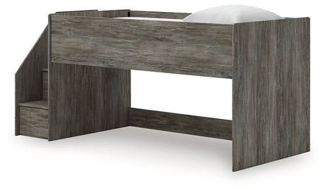 Frandern Gray Twin Loft Bed by Ashley at Eve Furniture