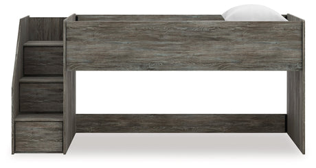 Frandern Gray Twin Loft Bed by Ashley at Eve Furniture