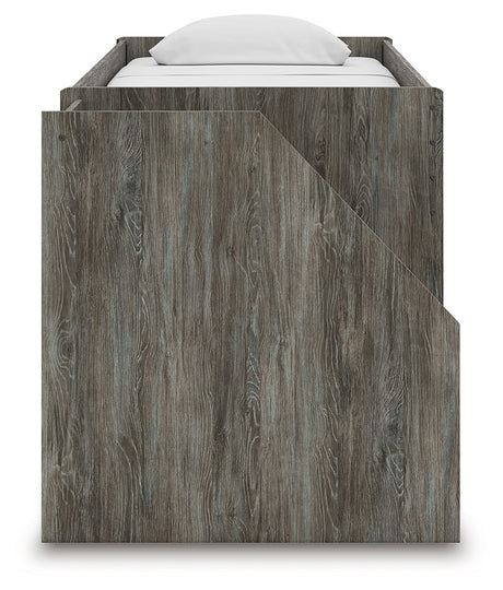 Frandern Gray Twin Loft Bed by Ashley at Eve Furniture