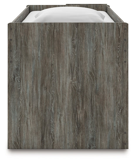 Frandern Gray Twin Loft Bed with Bookcase Storage by Ashley at Eve Furniture