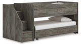 Frandern Gray Twin over Twin Loft Bed by Ashley at Eve Furniture