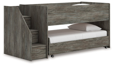 Frandern Gray Twin over Twin Loft Bed by Ashley at Eve Furniture