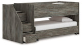 Frandern Gray Twin over Twin Loft Bed by Ashley at Eve Furniture