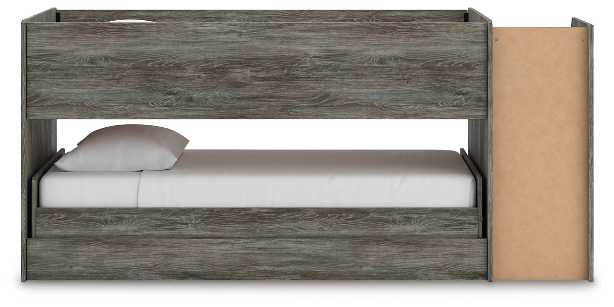Frandern Gray Twin over Twin Loft Bed by Ashley at Eve Furniture