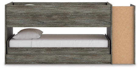 Frandern Gray Twin over Twin Loft Bed by Ashley at Eve Furniture