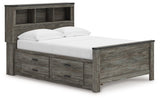 Frandern Gray Youth Bookcase Storage Platform Bedroom Set with 2 Drawers by Ashley at Eve Furniture