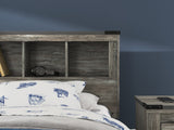 Frandern Gray Youth Bookcase Storage Platform Bedroom Set with 2 Drawers by Ashley at Eve Furniture