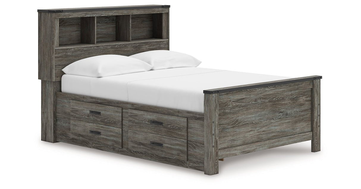 Frandern Gray Youth Bookcase Storage Platform Bedroom Set with 2 Drawers by Ashley at Eve Furniture