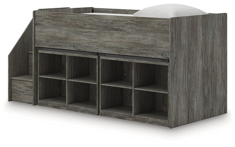 Frandern Twin Loft Bed with Bookcase Storage by Ashley at Eve Furniture