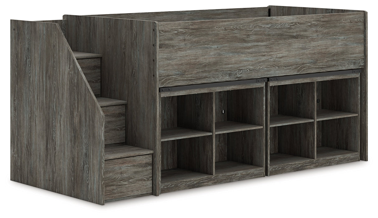 Frandern Twin Loft Bed with Bookcase Storage by Ashley at Eve Furniture