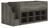 Frandern Twin Loft Bed with Bookcase Storage by Ashley at Eve Furniture