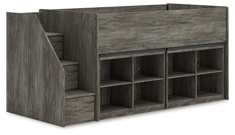 Frandern Twin Loft Bed with Bookcase Storage by Ashley at Eve Furniture