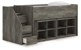 Frandern Twin Loft Bed with Bookcase Storage by Ashley at Eve Furniture