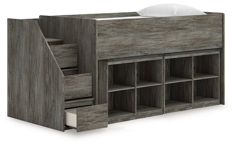 Frandern Twin Loft Bed with Bookcase Storage by Ashley at Eve Furniture