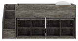 Frandern Twin Loft Bed with Bookcase Storage by Ashley at Eve Furniture