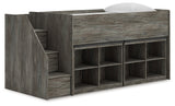 Frandern Twin Loft Bed with Bookcase Storage by Ashley at Eve Furniture