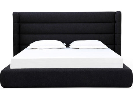 Frank Ember Full Upholstered Wingback Platform Bed by Modus Furniture at Eve Furniture