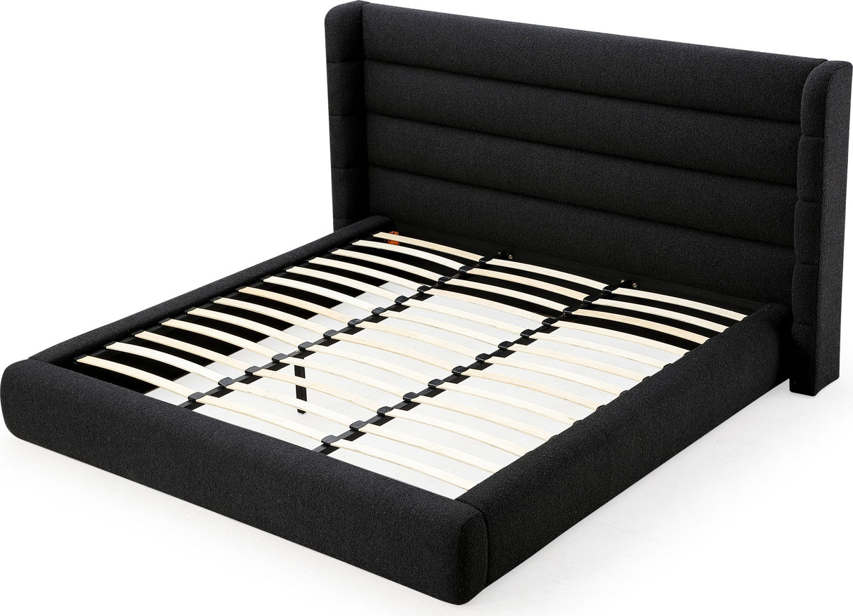 Frank Ember Queen Upholstered Wingback Platform Bed by Modus Furniture at Eve Furniture