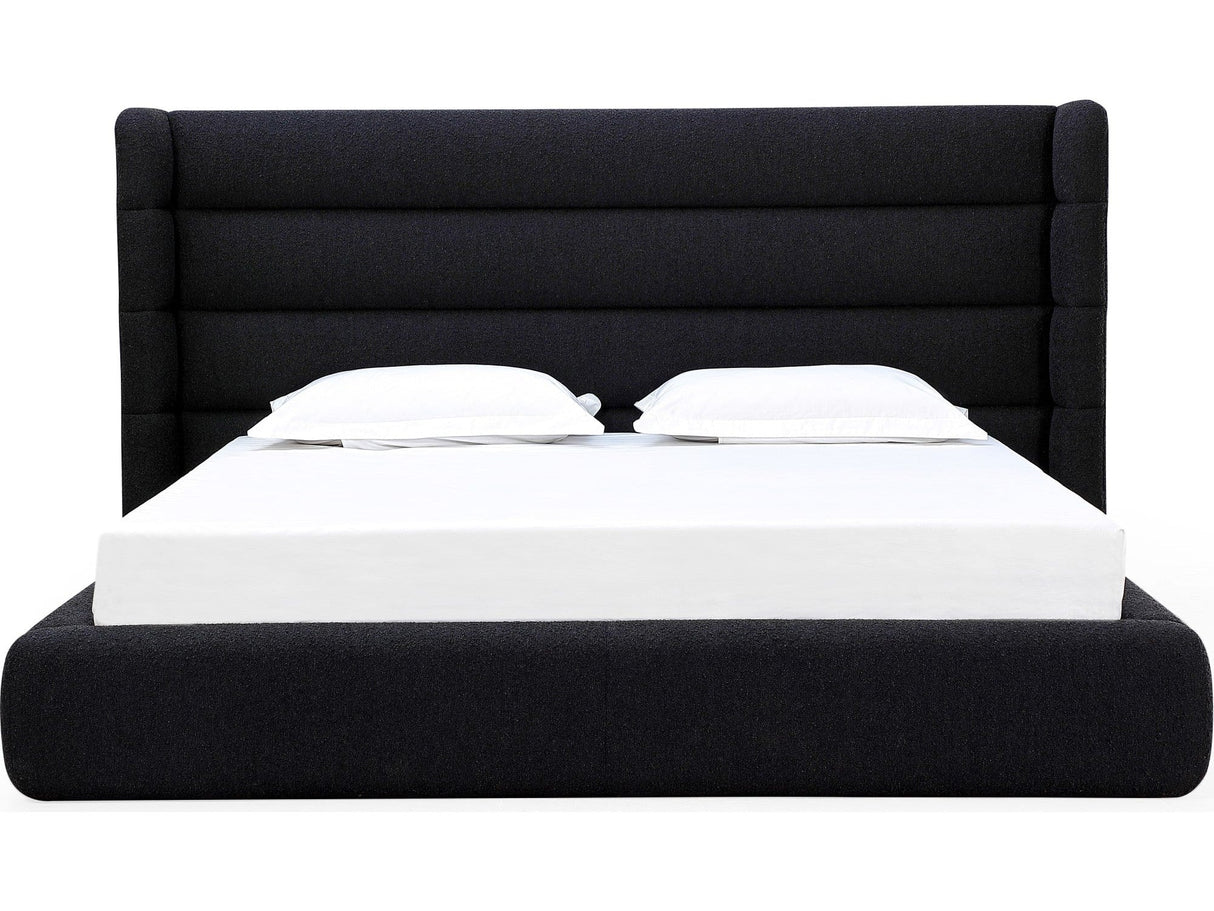 Frank Ember Queen Upholstered Wingback Platform Bed by Modus Furniture at Eve Furniture