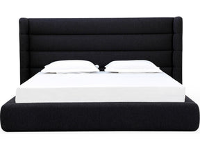 Frank Ember Queen Upholstered Wingback Platform Bed by Modus Furniture at Eve Furniture