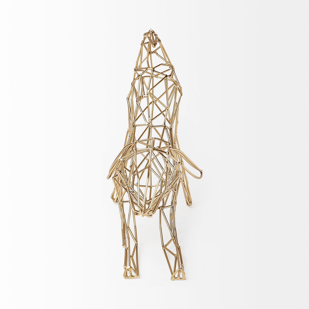 Frankie II 13L x 6W Gold Wire Framed Dog Shaped Decor by Mercana at Eve Furniture