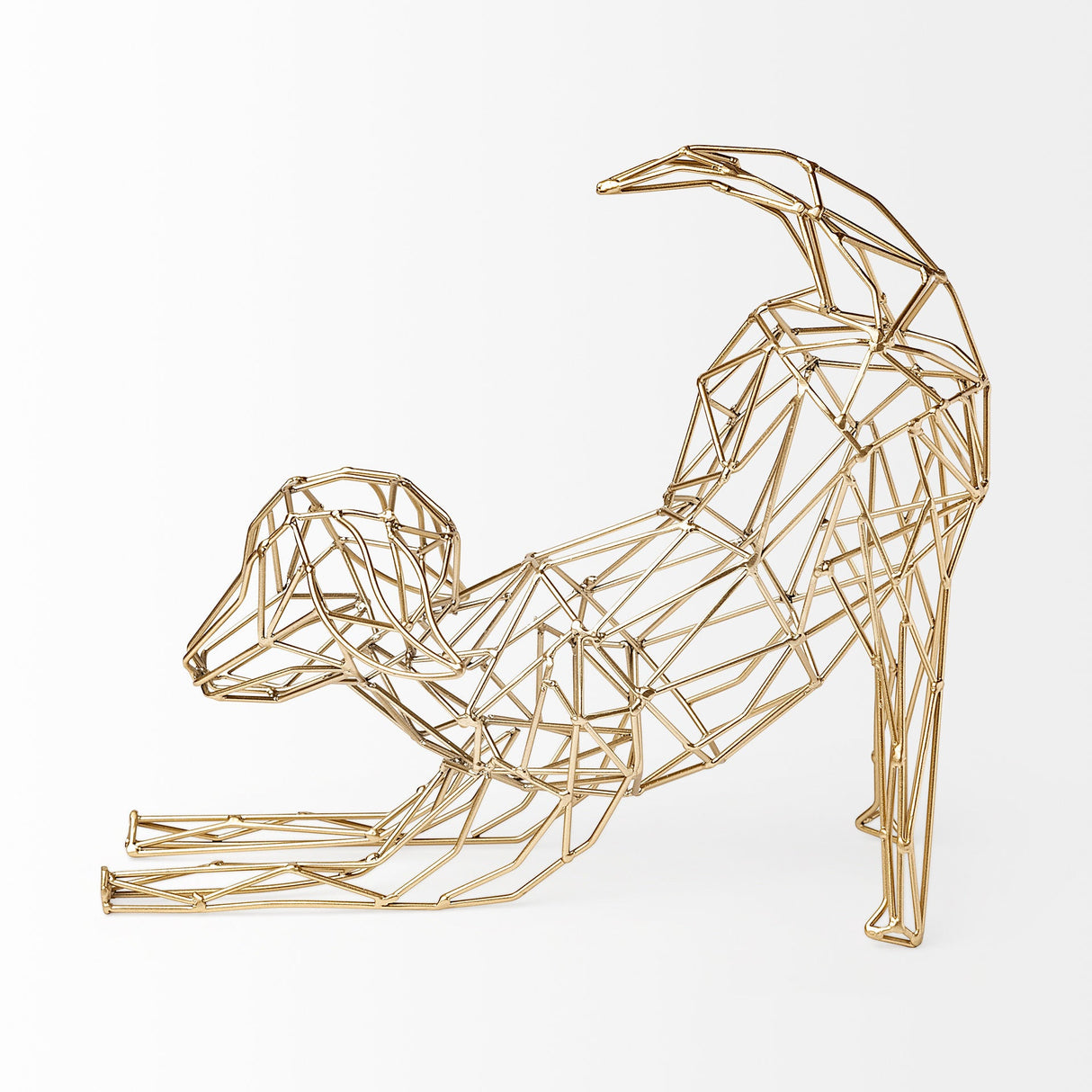 Frankie II 13L x 6W Gold Wire Framed Dog Shaped Decor by Mercana at Eve Furniture
