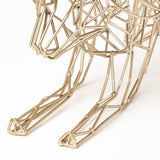 Frankie II 13L x 6W Gold Wire Framed Dog Shaped Decor by Mercana at Eve Furniture