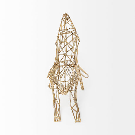 Frankie II Gold Wire Framed Dog Shaped Decor by Mercana at Eve Furniture