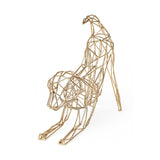 Frankie II Gold Wire Framed Dog Shaped Decor by Mercana at Eve Furniture