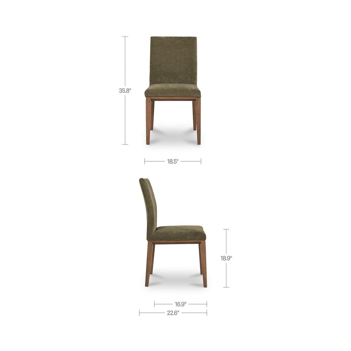 Frankie Olive Dining Chair (Set of 2) by MOES at Eve Furniture
