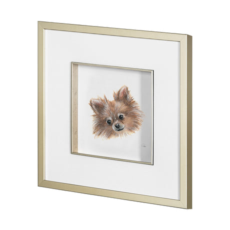 Frankie (Pomeranian 1) by Mercana Studio Hand Embellished Framed Art Print Matted under Glass by Mercana at Eve Furniture