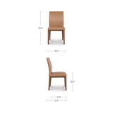 Frankie Tan Leather Dining Chair (Set of 2) by Moe's Home at Eve Furniture