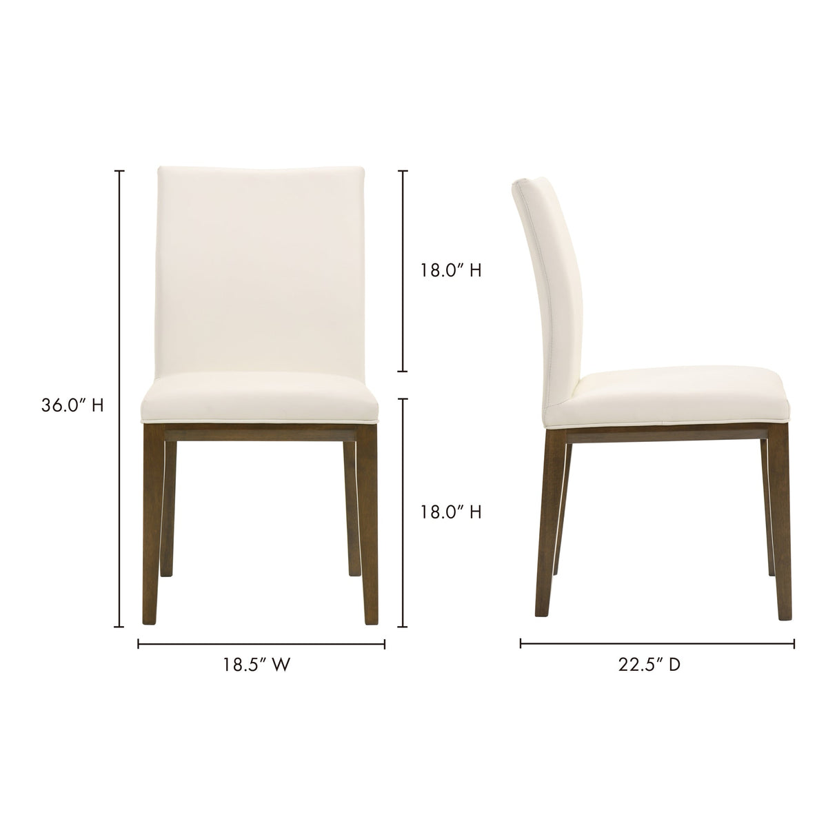 Frankie White Dining Chair (Set of 2) by MOES at Eve Furniture