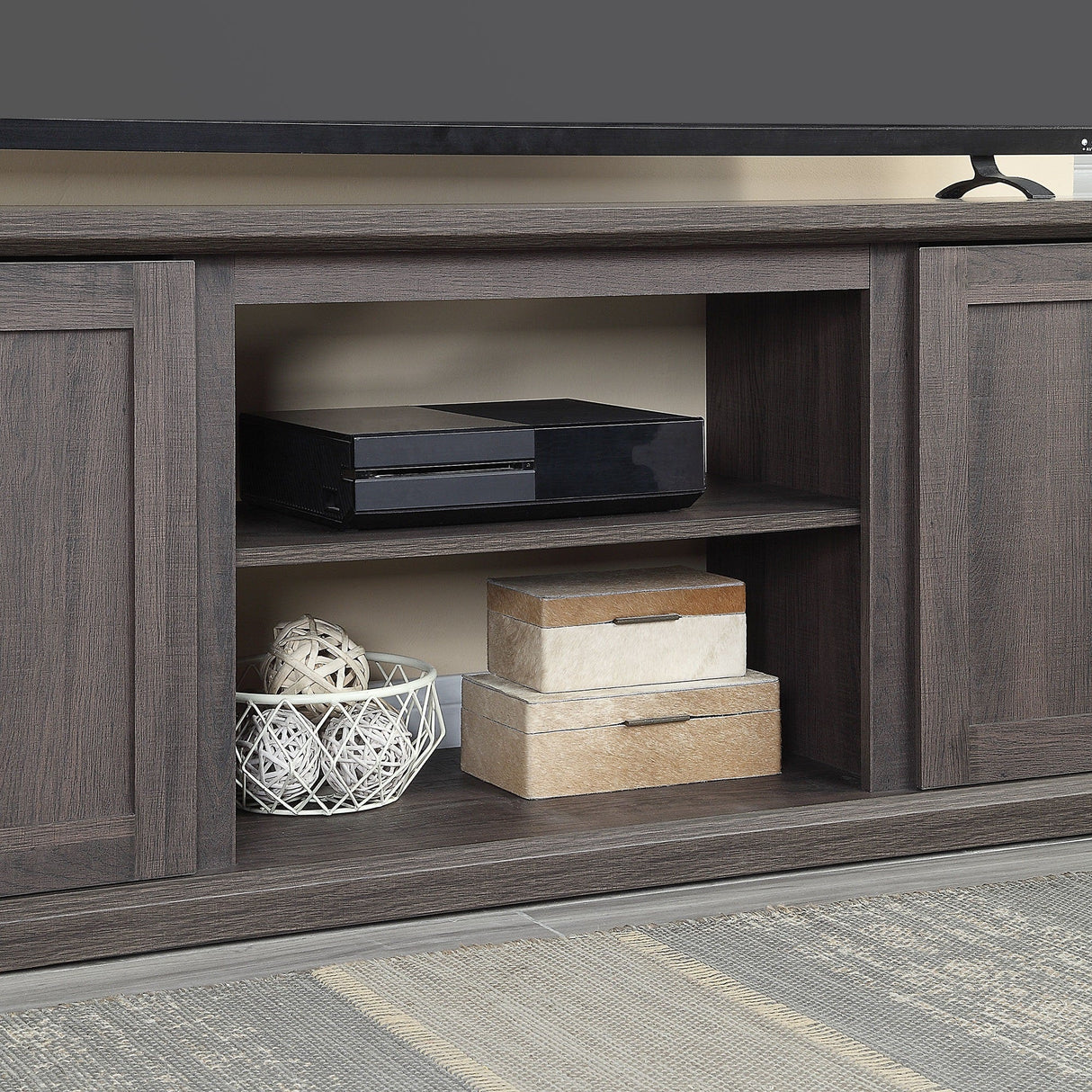Franklin 60" TV Stand in Brown by Manhattan Comfort at Eve Furniture