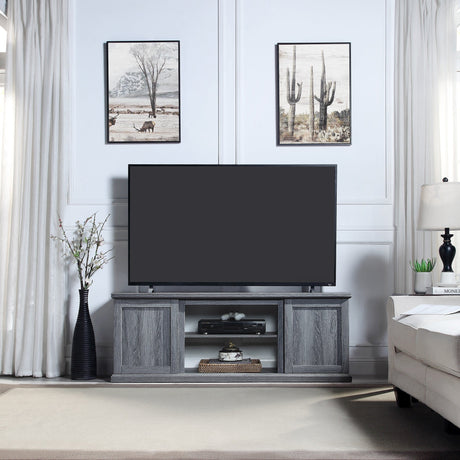 Franklin 60" TV Stand in Grey by Manhattan Comfort at Eve Furniture