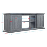 Franklin 60" TV Stand in Grey by Manhattan Comfort at Eve Furniture