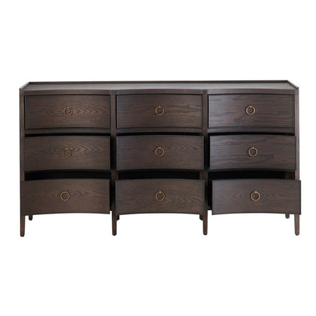 Franklin Brown Nine-Drawer Dresser by Crestview at Eve Furniture